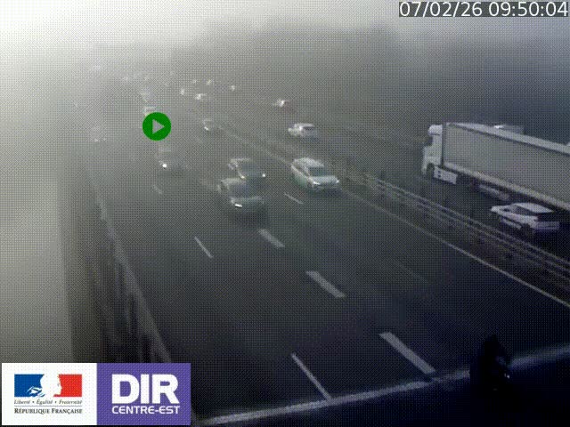 <h2>Caméra trafic à la jonction entre l'A46 (Rocade-est de Lyon) et l'A42 à hauteur de Vault-en-Velin en direction de Marseille</h2>