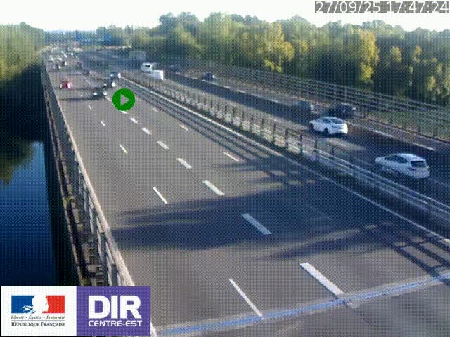 <h2>Caméra trafic à la jonction entre l'A46 (Rocade-est de Lyon) et l'A42 à hauteur de Vault-en-Velin en direction de Marseille</h2>