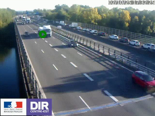 <h2>Caméra trafic à la jonction entre l'A46 (Rocade-est de Lyon) et l'A42 à hauteur de Vault-en-Velin en direction de Marseille</h2>