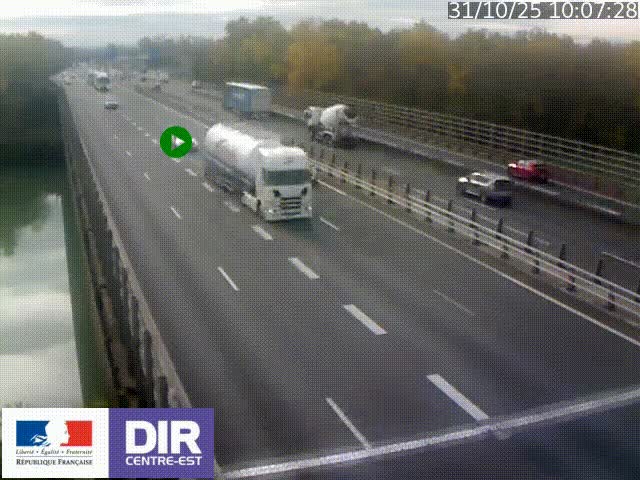 <h2>Caméra trafic à la jonction entre l'A46 (Rocade-est de Lyon) et l'A42 à hauteur de Vault-en-Velin en direction de Marseille</h2>