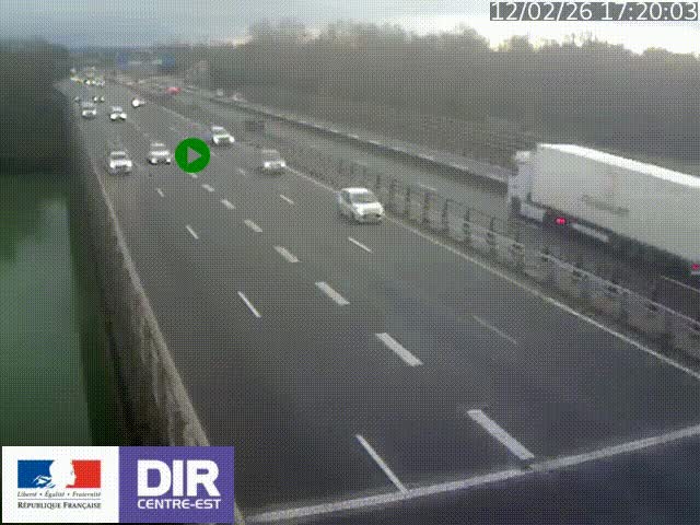 <h2>Caméra trafic à la jonction entre l'A46 (Rocade-est de Lyon) et l'A42 à hauteur de Vault-en-Velin en direction de Marseille</h2>
