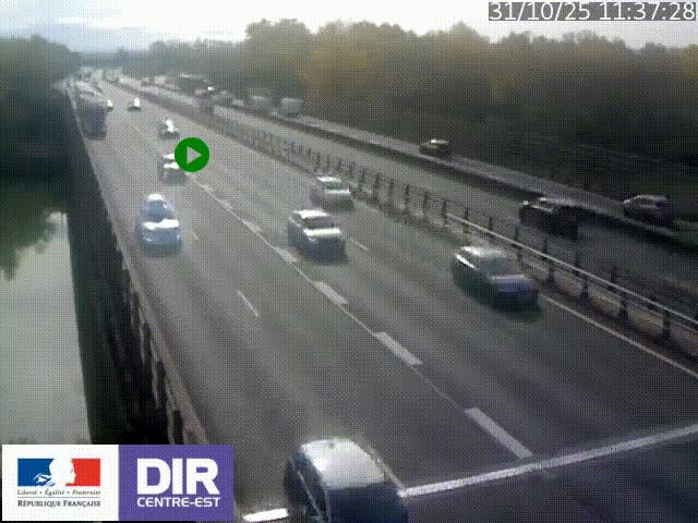 <h2>Caméra trafic à la jonction entre l'A46 (Rocade-est de Lyon) et l'A42 à hauteur de Vault-en-Velin en direction de Marseille</h2>