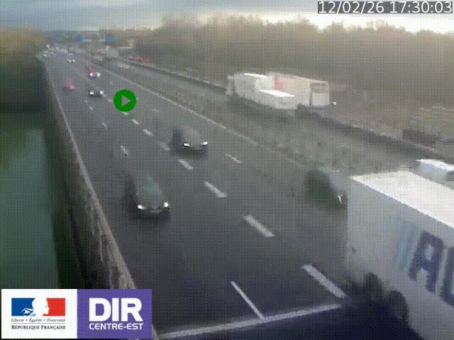 <h2>Caméra trafic à la jonction entre l'A46 (Rocade-est de Lyon) et l'A42 à hauteur de Vault-en-Velin en direction de Marseille</h2>