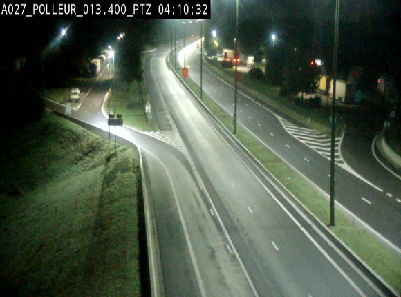 <h2>Webcam A27/E42 avec vue sur le parking de l'aire de Polleur, après le Viaduc de Polleur à Theux. Vue orientée vers Liège</h2>
