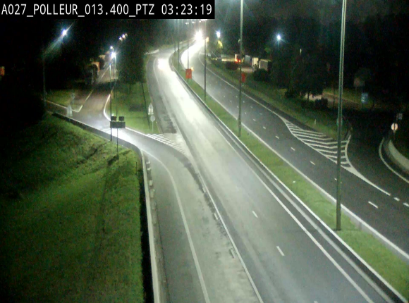 <h2>Webcam A27/E42 avec vue sur le parking de l'aire de Polleur, après le Viaduc de Polleur à Theux. Vue orientée vers Liège</h2>