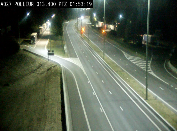<h2>Webcam A27/E42 avec vue sur le parking de l'aire de Polleur, après le Viaduc de Polleur à Theux. Vue orientée vers Liège</h2>