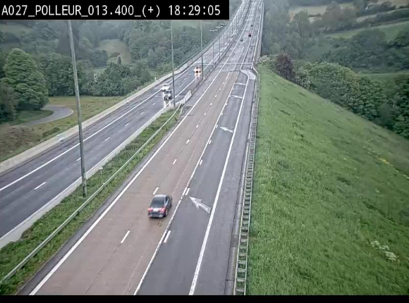 Webcam sur l'A27/E42 à hauteur du Viaduc de Polleur, juste après l'aire de Polleur