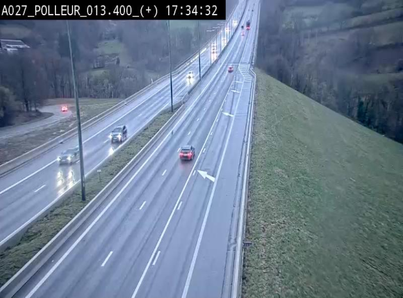 <h2>Webcam sur l'A27/E42 à hauteur du Viaduc de Polleur, juste après l'aire de Polleur</h2>