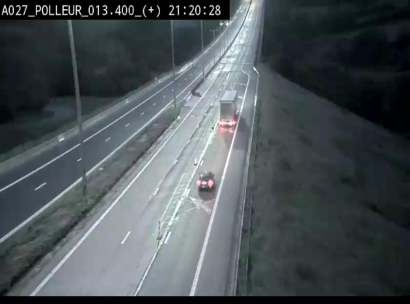 Webcam sur l'A27/E42 à hauteur du Viaduc de Polleur, juste après l'aire de Polleur
