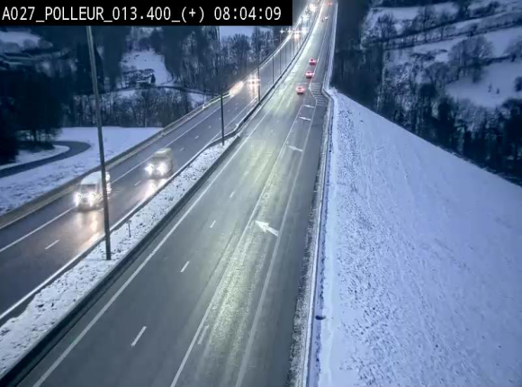 <h2>Webcam sur l'A27/E42 à hauteur du Viaduc de Polleur, juste après l'aire de Polleur</h2>