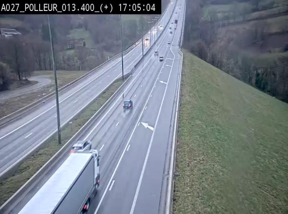 <h2>Webcam sur l'A27/E42 à hauteur du Viaduc de Polleur, juste après l'aire de Polleur</h2>