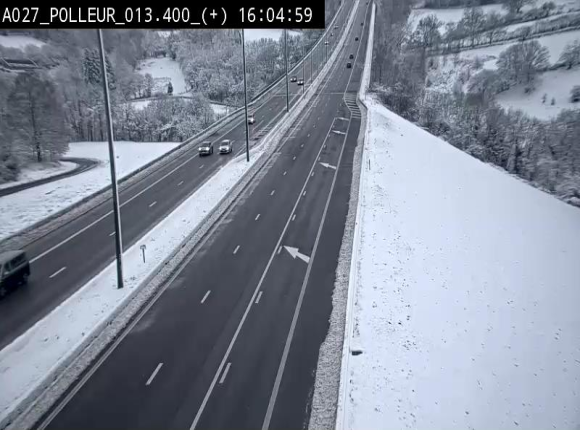 <h2>Webcam sur l'A27/E42 à hauteur du Viaduc de Polleur, juste après l'aire de Polleur</h2>
