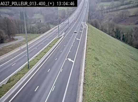 Webcam sur l'A27/E42 à hauteur du Viaduc de Polleur, juste après l'aire de Polleur