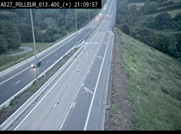 <h2>Webcam sur l'A27/E42 à hauteur du Viaduc de Polleur, juste après l'aire de Polleur</h2>