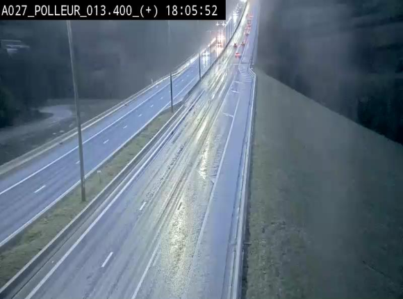 <h2>Webcam sur l'A27/E42 à hauteur du Viaduc de Polleur, juste après l'aire de Polleur</h2>