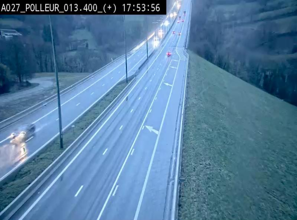 Webcam sur l'A27/E42 à hauteur du Viaduc de Polleur, juste après l'aire de Polleur