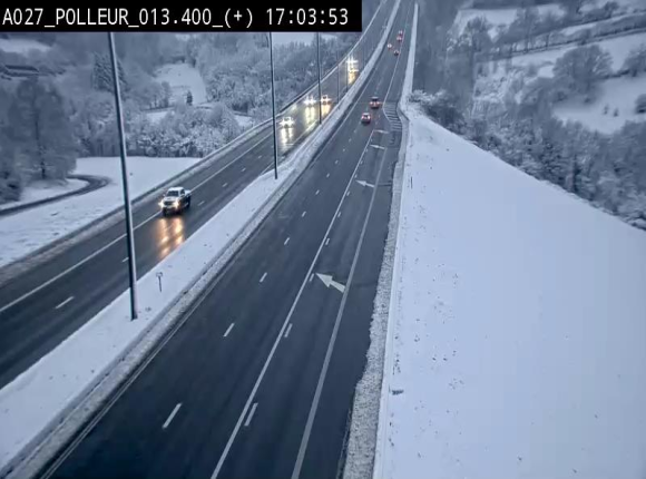 <h2>Webcam sur l'A27/E42 à hauteur du Viaduc de Polleur, juste après l'aire de Polleur</h2>