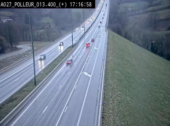 <h2>Webcam sur l'A27/E42 à hauteur du Viaduc de Polleur, juste après l'aire de Polleur</h2>