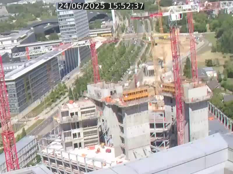 Webcam sur l'avenue John Fitzgerald Kennedy (N51) avec vue orientée vers le Findel