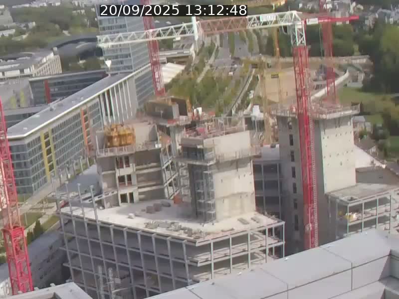 Webcam sur l'avenue John Fitzgerald Kennedy (N51) avec vue orientée vers le Findel