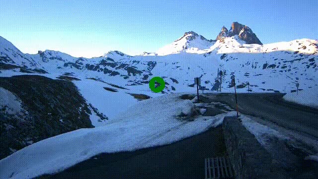 Webcam au niveau du col du Pourtalet à la frontière franco-espagnole à 1800 mètres d'altitude
