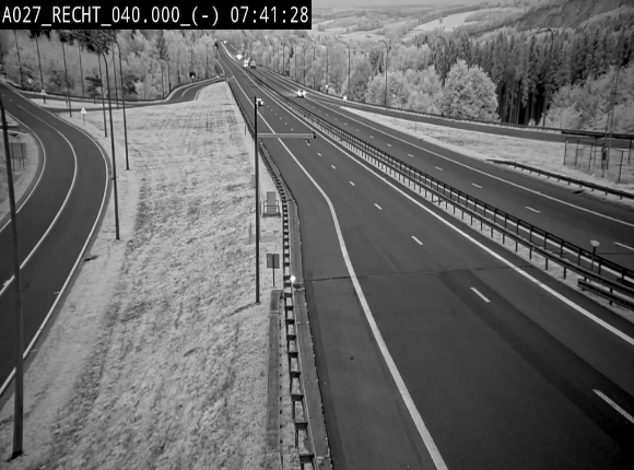 <h2>Webcam A27/E42 à hauteur de la sortie 13 Recht à proximité de Malmedy. Vue orientée vers Malmedy et Liège</h2>