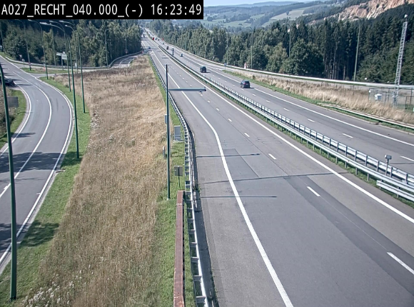 <h2>Webcam A27/E42 à hauteur de la sortie 13 Recht à proximité de Malmedy. Vue orientée vers Malmedy et Liège</h2>