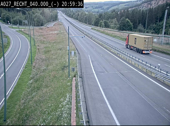 <h2>Webcam A27/E42 à hauteur de la sortie 13 Recht à proximité de Malmedy. Vue orientée vers Malmedy et Liège</h2>