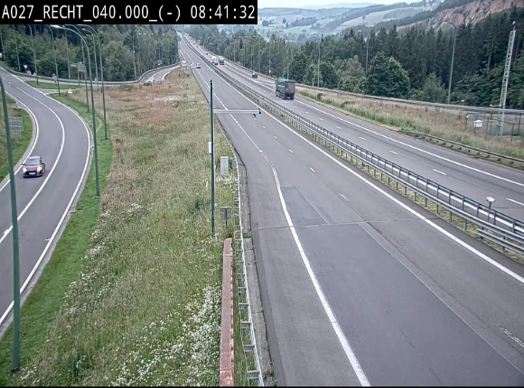 <h2>Webcam A27/E42 à hauteur de la sortie 13 Recht à proximité de Malmedy. Vue orientée vers Malmedy et Liège</h2>