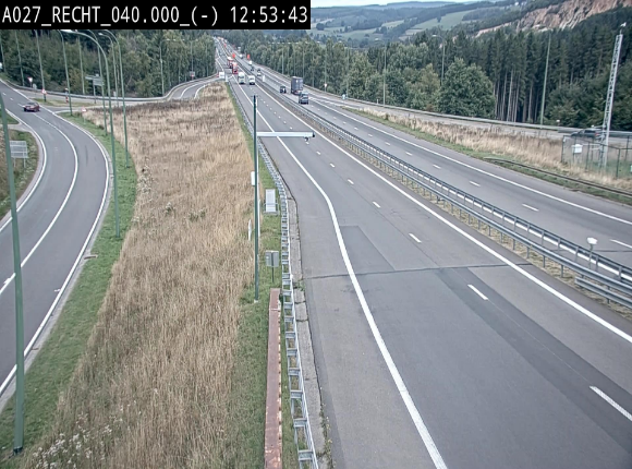 <h2>Webcam A27/E42 à hauteur de la sortie 13 Recht à proximité de Malmedy. Vue orientée vers Malmedy et Liège</h2>