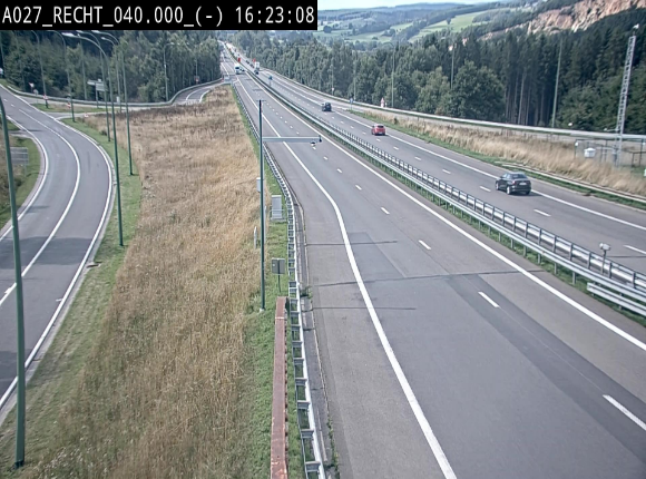 <h2>Webcam A27/E42 à hauteur de la sortie 13 Recht à proximité de Malmedy. Vue orientée vers Malmedy et Liège</h2>