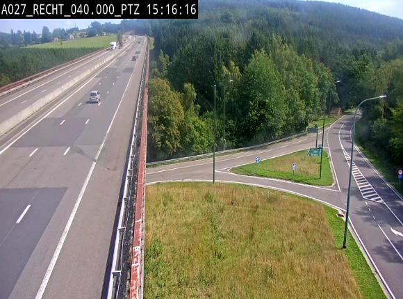 Webcam sur A27/E42 après Malmedy. Vue orientée vers l'Allemagne
