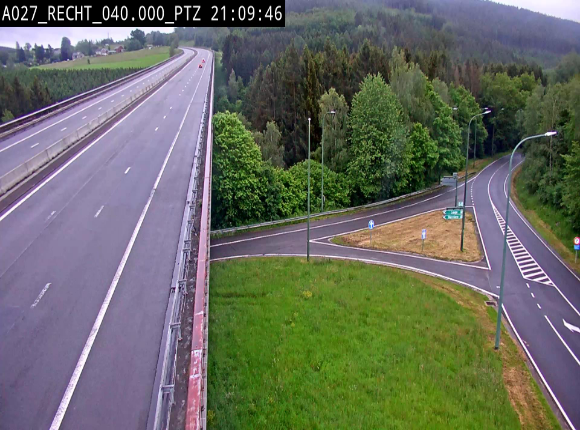 Webcam sur A27/E42 après Malmedy. Vue orientée vers l'Allemagne