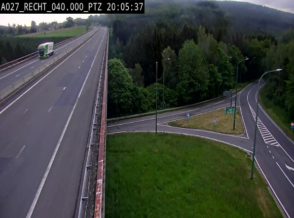 Webcam sur A27/E42 après Malmedy. Vue orientée vers l'Allemagne
