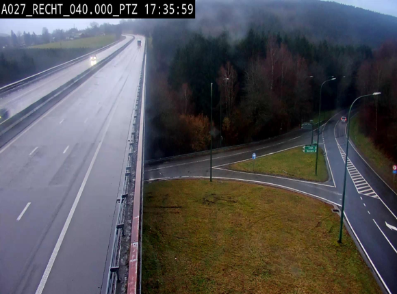 Webcam sur A27/E42 après Malmedy. Vue orientée vers l'Allemagne