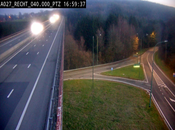 Webcam sur A27/E42 après Malmedy. Vue orientée vers l'Allemagne