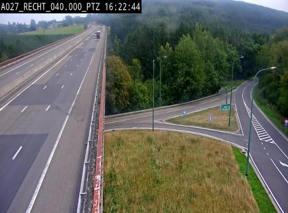 Webcam sur A27/E42 après Malmedy. Vue orientée vers l'Allemagne