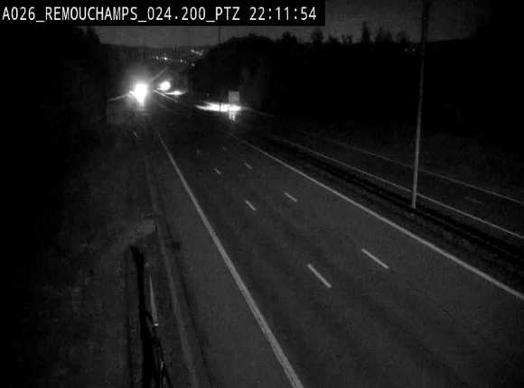 <h2>Webcam E25/A26 à Aywalle, à hauteur de Spa. Vue orientée vers Liège</h2>