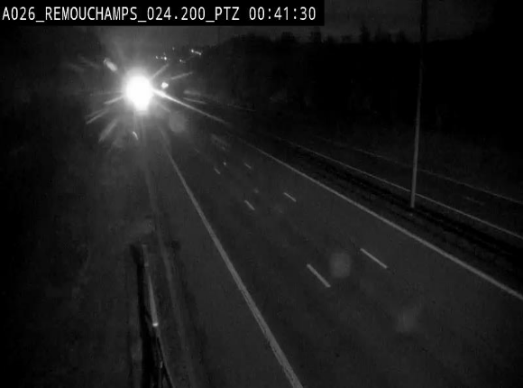 <h2>Webcam E25/A26 à Aywalle, à hauteur de Spa. Vue orientée vers Liège</h2>