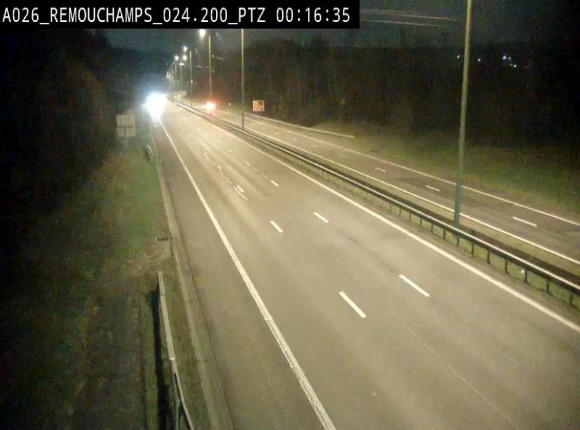 <h2>Webcam E25/A26 à Aywalle, à hauteur de Spa. Vue orientée vers Liège</h2>