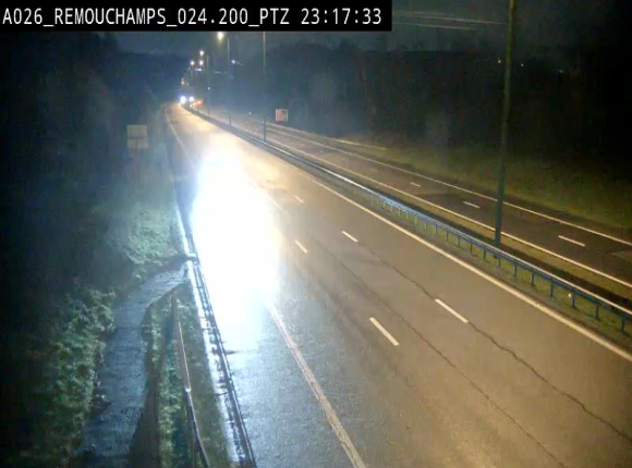 Webcam E25/A26 à Aywalle, à hauteur de Spa. Vue orientée vers Liège