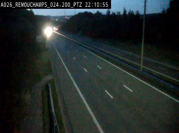 <h2>Webcam E25/A26 à Aywalle, à hauteur de Spa. Vue orientée vers Liège</h2>