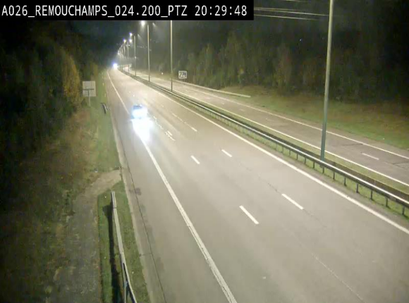 <h2>Webcam E25/A26 à Aywalle, à hauteur de Spa. Vue orientée vers Liège</h2>