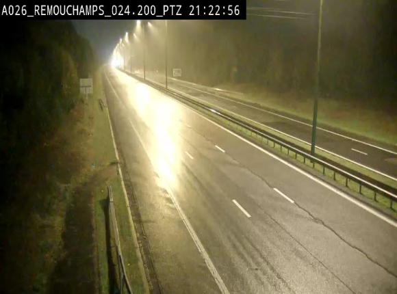 <h2>Webcam E25/A26 à Aywalle, à hauteur de Spa. Vue orientée vers Liège</h2>