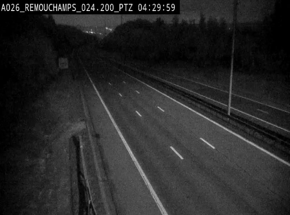 <h2>Webcam E25/A26 à Aywalle, à hauteur de Spa. Vue orientée vers Liège</h2>