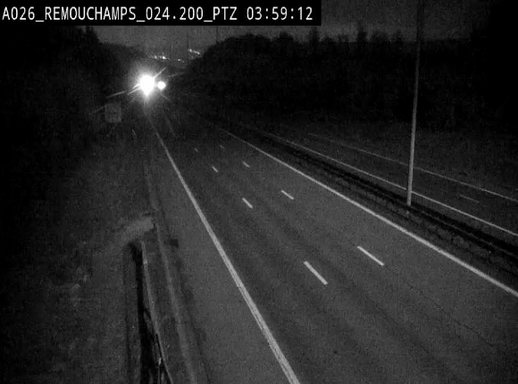 <h2>Webcam E25/A26 à Aywalle, à hauteur de Spa. Vue orientée vers Liège</h2>
