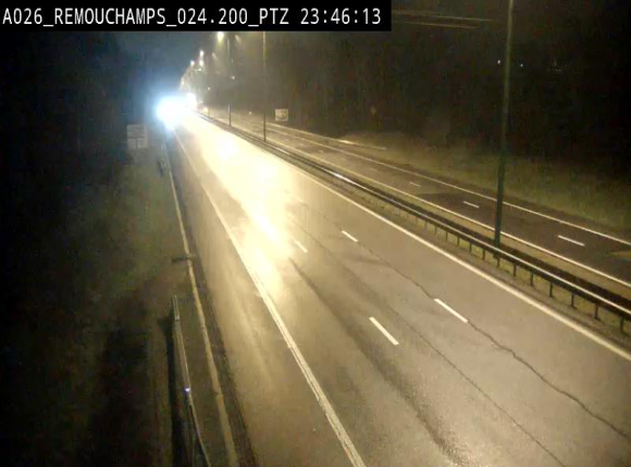 Webcam E25/A26 à Aywalle, à hauteur de Spa. Vue orientée vers Liège
