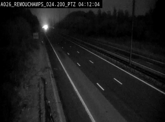<h2>Webcam E25/A26 à Aywalle, à hauteur de Spa. Vue orientée vers Liège</h2>
