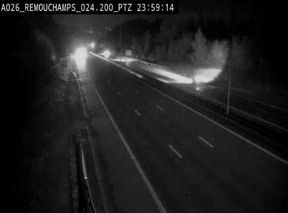 <h2>Webcam E25/A26 à Aywalle, à hauteur de Spa. Vue orientée vers Liège</h2>