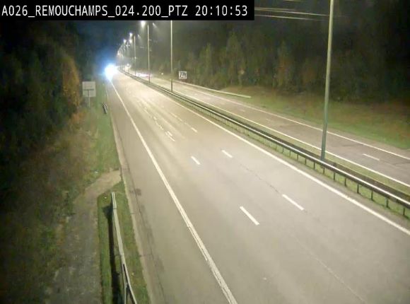 <h2>Webcam E25/A26 à Aywalle, à hauteur de Spa. Vue orientée vers Liège</h2>